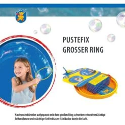 PUSTEFIX 420869560 - Seifenblasen - Großer Ring + Nachfüllflasche, 250 Ml -Spielzeugparadies 4001648695609 2 600x600