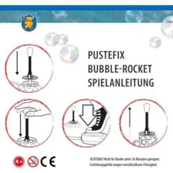 PUSTEFIX 420869645 - Seifenblasen - Bubble-Rocket 220 Ml Seifenblasenflüssigkeit 7 PUSTEFIX 420869645 - Seifenblasen - Bubble-Rocket 220 Ml Seifenblasenflüssigkeit -Spielzeugparadies 4001648696453 2 600x600