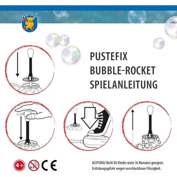 PUSTEFIX 420869645 - Seifenblasen - Bubble-Rocket 220 Ml Seifenblasenflüssigkeit 5 PUSTEFIX 420869645 - Seifenblasen - Bubble-Rocket 220 Ml Seifenblasenflüssigkeit – Bild 3