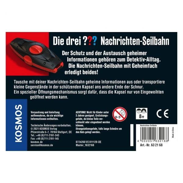 KOSMOS 632168 - Die Drei ??? - Nachrichten-Seilbahn, Große Dose 4 KOSMOS 632168 - Die Drei ??? - Nachrichten-Seilbahn, Große Dose – Bild 2