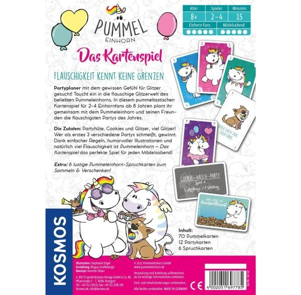 KOSMOS 697785 - Kartenspiel - Pummeleinhorn 4 KOSMOS 697785 - Kartenspiel - Pummeleinhorn – Bild 2