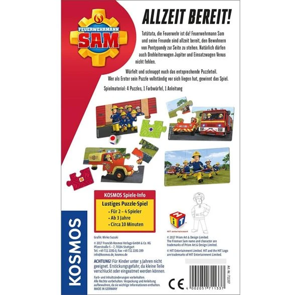 KOSMOS 711337 - Mitbringspiel - Feuerwehrmann Sam, Allzeit Bereit! 4 KOSMOS 711337 - Mitbringspiel - Feuerwehrmann Sam, Allzeit Bereit! – Bild 2