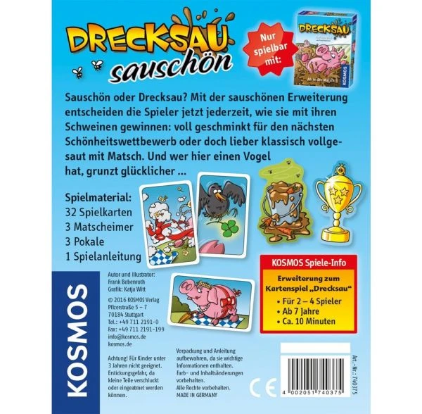 KOSMOS 740375 - Kartenspiel - Drecksau, Erweiterung Sauschön 4 KOSMOS 740375 - Kartenspiel - Drecksau, Erweiterung Sauschön – Bild 2