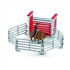 SCHLEICH 41419 - Farm World - Bull Riding Mit Cowboy - Spielzeug