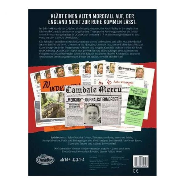 ThinkFun 76464 - Knobelspiel - Cold Case: Eine Todsichere Geschichte 4 ThinkFun 76464 - Knobelspiel - Cold Case: Eine Todsichere Geschichte – Bild 2