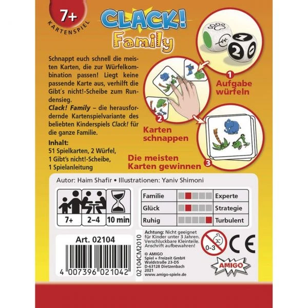 AMIGO 2104 - Kartenspiel - Clack! Family 4 AMIGO 2104 - Kartenspiel - Clack! Family – Bild 2