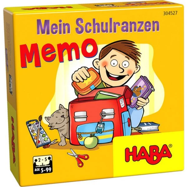 HABA 304527 - Mitbringspiel Geschenkzwerge - Mein Schulranzen-Memo 3 HABA 304527 - Mitbringspiel Geschenkzwerge - Mein Schulranzen-Memo