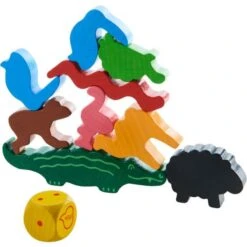 HABA 305520 - Kinderspiel - Tier Auf Tier, Das Wackelige Stapelspiel -Spielzeugparadies 4010168250809 2 600x600