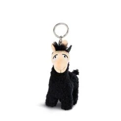 NICI 43570 - Schlüsselanhänger - Lama Lorenzo, Schwarz, 10 Cm