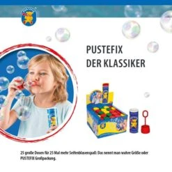 PUSTEFIX 4208692 - Seifenblasen - Dosen Im Display, 25 Stück, Je 42 Ml -Spielzeugparadies 4053893475918 2 600x600