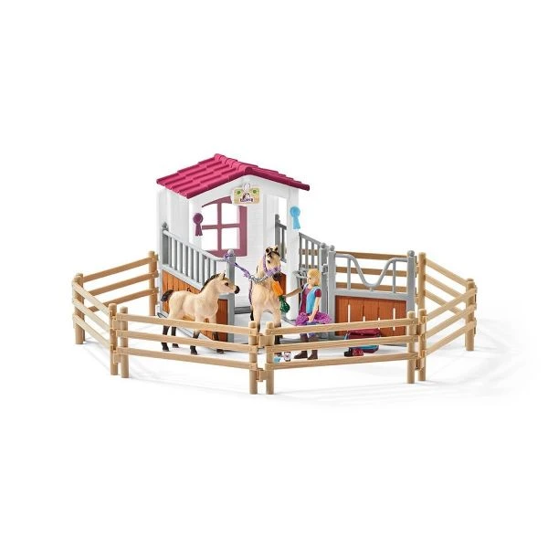 SCHLEICH 42369 - Horse Club - Pferdebox Mit Arabern Und Pferdepflegerin 5 SCHLEICH 42369 - Horse Club - Pferdebox Mit Arabern Und Pferdepflegerin – Bild 3