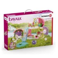 SCHLEICH 42445 - Bayala - Glitzerndes Blütenhaus Mit Einhörnern, See Und Stall