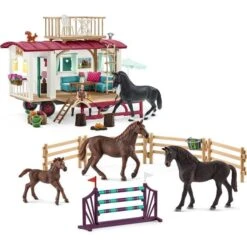 SCHLEICH 72141 - Horse Club - Geheimes Turnier-Training Am Caravan
