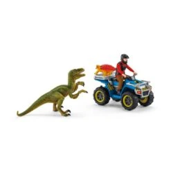 SCHLEICH 41466 - Dinosaurs - Flucht Auf Quad Vor Velociraptor -Spielzeugparadies 4059433014333 2 600x600