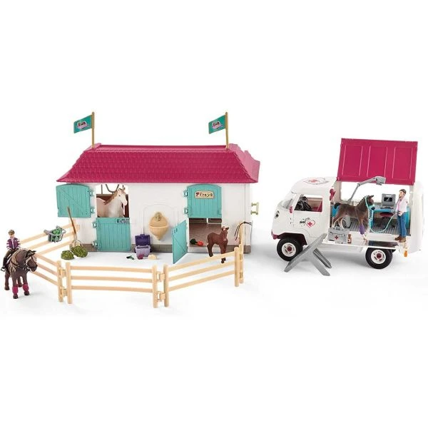 SCHLEICH 72147 - Horse Club - Tierarztbesuch Im Stall 4 SCHLEICH 72147 - Horse Club - Tierarztbesuch Im Stall – Bild 2