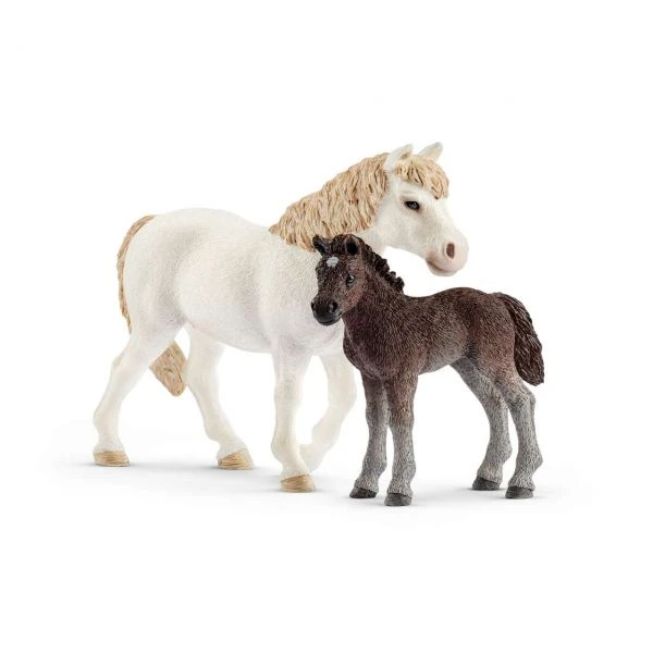 SCHLEICH 42423 - Farm World - Pony Stute Und Fohlen 4 SCHLEICH 42423 - Farm World - Pony Stute Und Fohlen – Bild 2