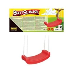 IDENA 40195 - Gartenspielzeug - Brettschaukel Rot, 42x18cm