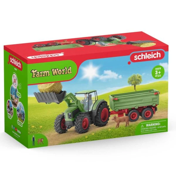 SCHLEICH 42379 - Farm World - Traktor Mit Anhänger 3 SCHLEICH 42379 - Farm World - Traktor Mit Anhänger