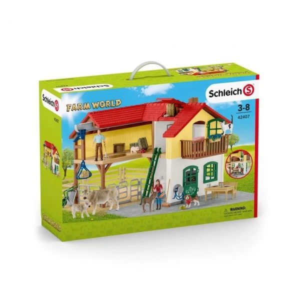 SCHLEICH 42407 - Farm World - Bauernhaus Mit Stall Und Tieren 3 SCHLEICH 42407 - Farm World - Bauernhaus Mit Stall Und Tieren