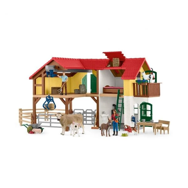 SCHLEICH 42407 - Farm World - Bauernhaus Mit Stall Und Tieren 4 SCHLEICH 42407 - Farm World - Bauernhaus Mit Stall Und Tieren – Bild 2