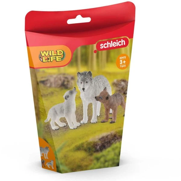SCHLEICH 42472 - Wild Life - Wolfsmutter Mit Welpen 3 SCHLEICH 42472 - Wild Life - Wolfsmutter Mit Welpen
