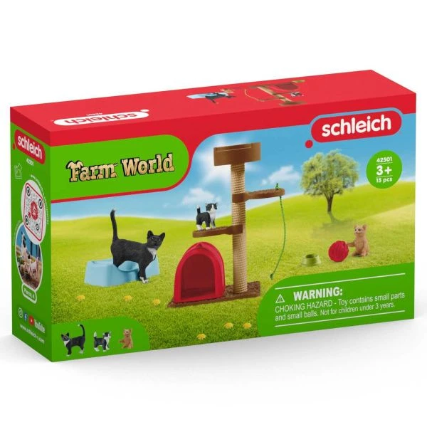 SCHLEICH 42501 - Farm World - Spielspaß Für Niedliche Katzen 3 SCHLEICH 42501 - Farm World - Spielspaß Für Niedliche Katzen
