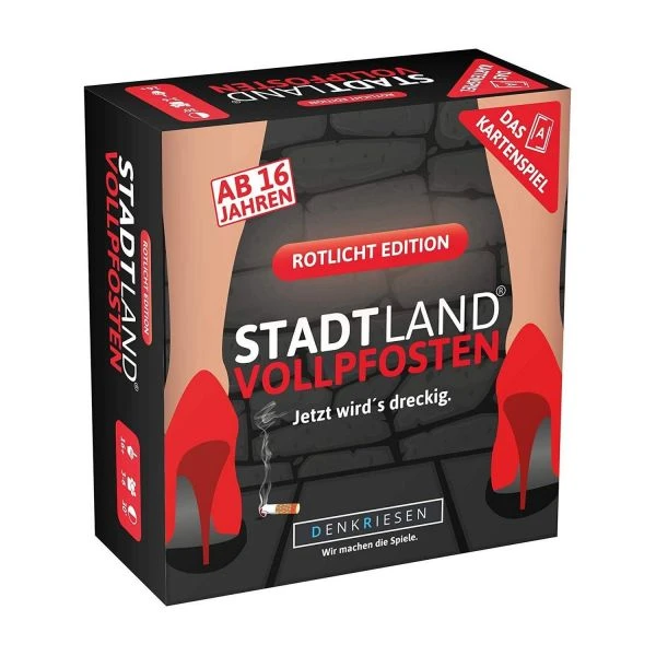 DENKRIESEN SL3009 - Kartenspiel - Stadt Land VOLLPFOSTEN - Rotlicht Edition 3 DENKRIESEN SL3009 - Kartenspiel - Stadt Land VOLLPFOSTEN - Rotlicht Edition