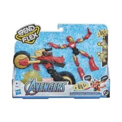 HASBRO F0244 - Marvel Bend And Flex - Flex Rider Iron Man Mit 2-in-1 Motorrad