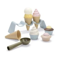 DANTOY 5603 - Bio Sandspielzeug - Kinder-Eiscreme-Set, 15-teilig