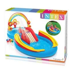 INTEX 57453 - Wasserspielzeug - Spielplatz Regenbogen, 297x193x135 Cm