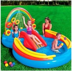 INTEX 57453 - Wasserspielzeug - Spielplatz Regenbogen, 297x193x135 Cm -Spielzeugparadies 6941057402499 2 600x600