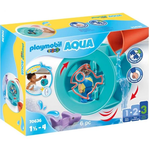 PLAYMOBIL 70636 - 1.2.3 AQUA - Wasserwirbelrad Mit Babyhai 3 PLAYMOBIL 70636 - 1.2.3 AQUA - Wasserwirbelrad Mit Babyhai