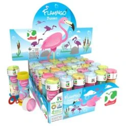 Bubble World 8699009 - Seifenblasen - Flamingo Einzelflasche, 60 Ml
