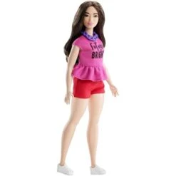 MATTEL FJF58 - Barbie Fashionistas - Puppe Im Pinken Oberteil Und Roten Shorts -Spielzeugparadies 887961534825 2 600x600