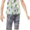 MATTEL FJF74 - Fashionistas - Ken, Weißes Shirt Mit Kaktus-Print -Spielzeugparadies 887961535174 0 600x600