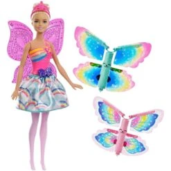 MATTEL FRB08 - Barbie Dreamtopia - Regenbogen-Königreich Magische Flügel-Fee -Spielzeugparadies 887961620269 1 600x600