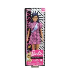 MATTEL GHW57 - Barbie - Fashionistas Puppe (blauhaarig) Mit Schlangenmusterkleid -Spielzeugparadies 887961804331 1 600x600