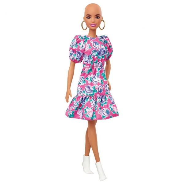 MATTEL GHW64 - Barbie - Fashionistas Puppe (Glatze) Mit Blumenkleid 3 MATTEL GHW64 - Barbie - Fashionistas Puppe (Glatze) Mit Blumenkleid
