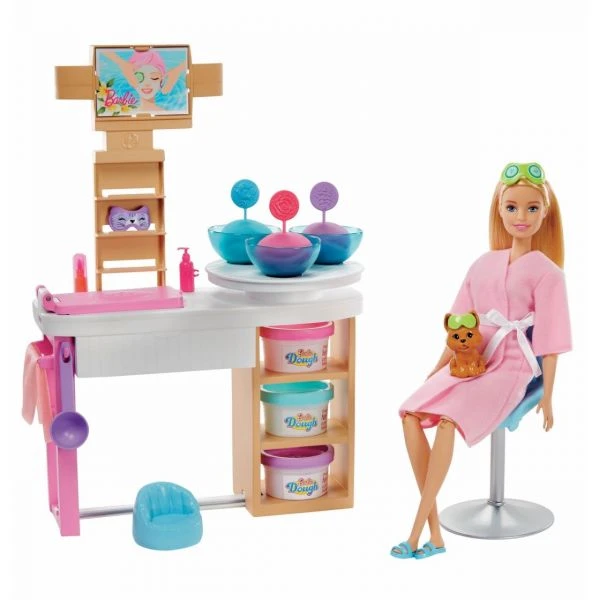 MATTEL GJR84 - Barbie - Wellness Gesichtsmasken Spielset Und Puppe 4 MATTEL GJR84 - Barbie - Wellness Gesichtsmasken Spielset Und Puppe – Bild 2