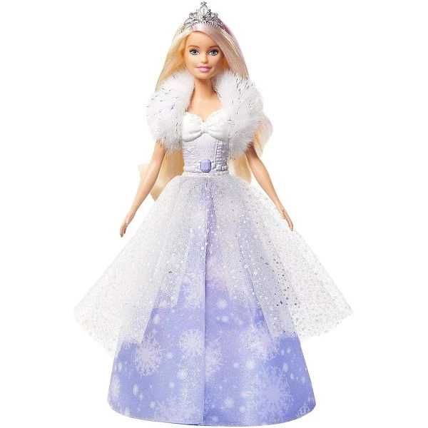MATTEL GKH26 - Barbie - Dreamtopia Schnee Prinzessin Puppe Mit Bürste 3 MATTEL GKH26 - Barbie - Dreamtopia Schnee Prinzessin Puppe Mit Bürste
