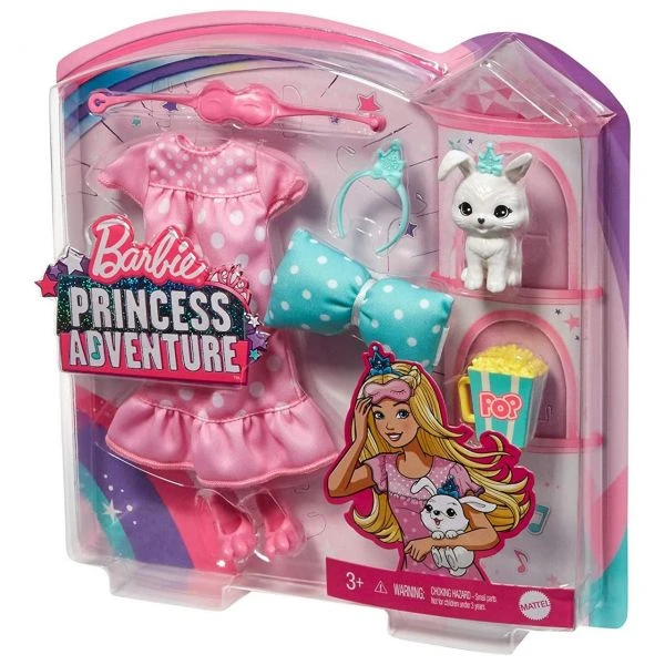 MATTEL GML66 - Barbie - Prinzessinnen Abenteuer Modeset Pyjamaparty-Outfit 5 MATTEL GML66 - Barbie - Prinzessinnen Abenteuer Modeset Pyjamaparty-Outfit – Bild 3