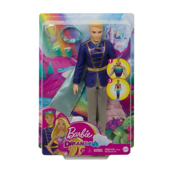 MATTEL GTF93 - Barbie Dreamtopia - 2-in-1 Prinz & Meermann Puppe 3 MATTEL GTF93 - Barbie Dreamtopia - 2-in-1 Prinz & Meermann Puppe