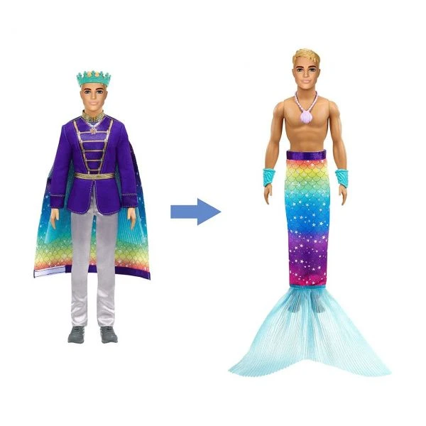 MATTEL GTF93 - Barbie Dreamtopia - 2-in-1 Prinz & Meermann Puppe 4 MATTEL GTF93 - Barbie Dreamtopia - 2-in-1 Prinz & Meermann Puppe – Bild 2