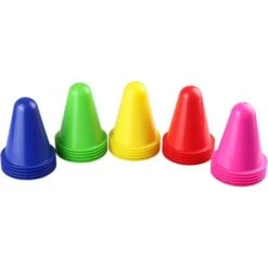 IDENA 40622 - Outdoorspielzeug - Pylonen 8x7cm In 5 Farben, 25 Stk.